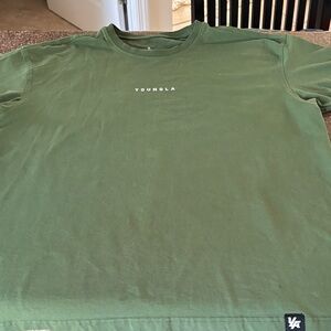 YoungLA Olive Green Pink Short-Sleeve David’s Birthday Beverly Hills T-Shirt-L